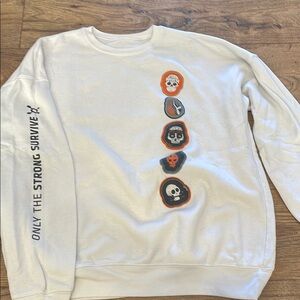 White Graphic Men's Sweater